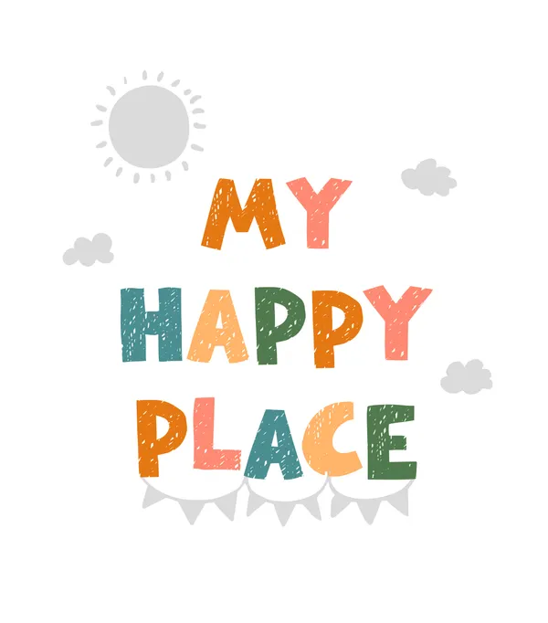 My_Happy_Place_Poster_For_Kids_Boho_Nursery_Classroom_Wall_Art