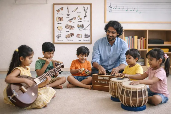 Indian_Musical_Instruments_Poster_Framed_Classroom_Music_Room_Wall_Display
