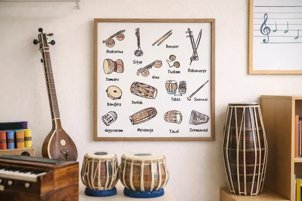 Indian_Musical_Instruments_Poster_Framed_Classroom_Music_Room_Wall_Display