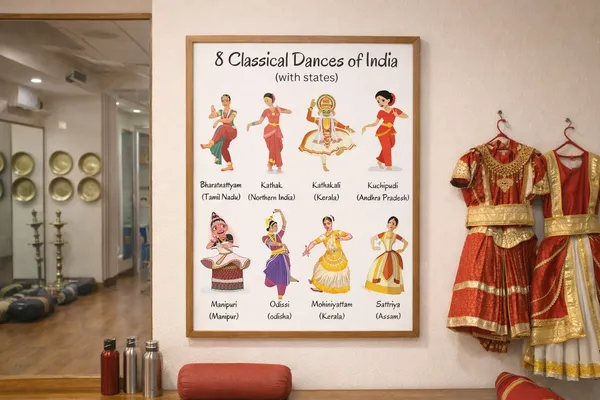 8_Classical_Dances_Of_India_Poster_With_States_Classroom_Dance_Room_Wall_Display