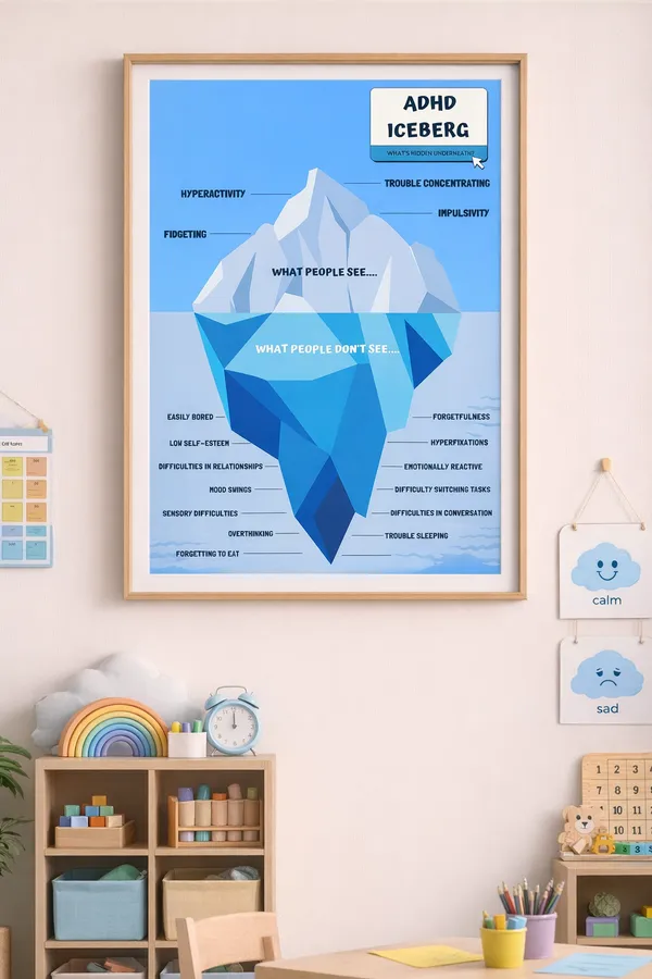 Adhd_Iceberg_Wall_Display_Visual_Support_Poster_For_Inclusive_Settings