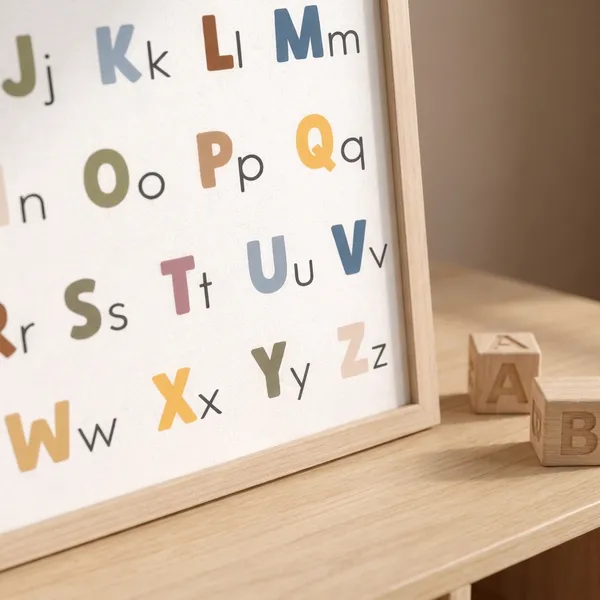 Alphabet_Framed_Poster_A_Z_Uppercase_Lowercase_Letters_Chart