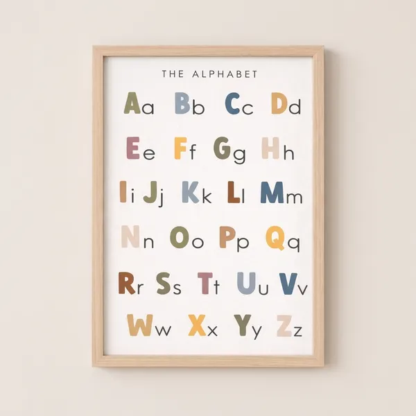Alphabet_Framed_Poster_A_Z_Uppercase_Lowercase_Letters_Chart