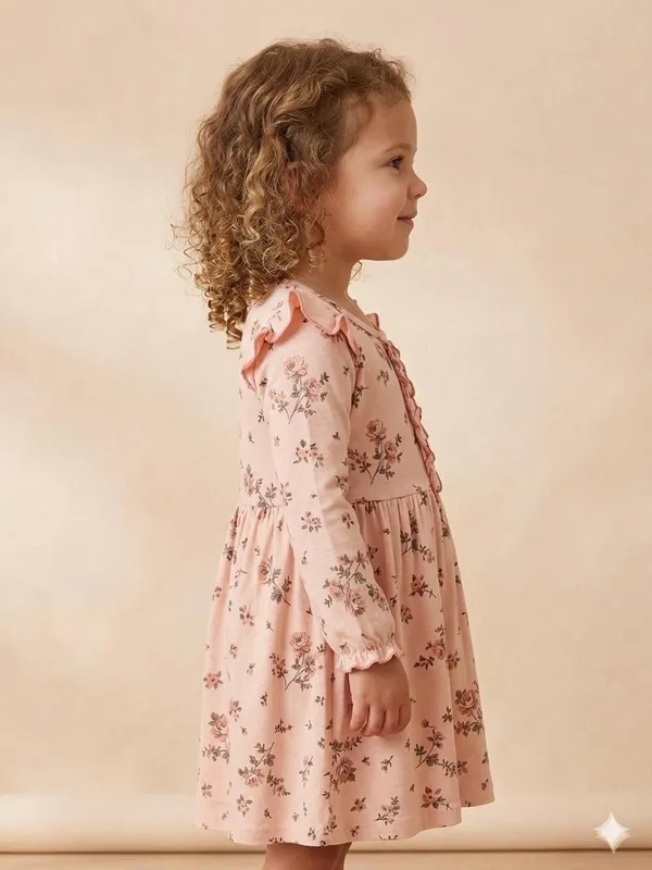 Snitz_Multicolor_Floral_Printed_Girls_Cotton_Frock