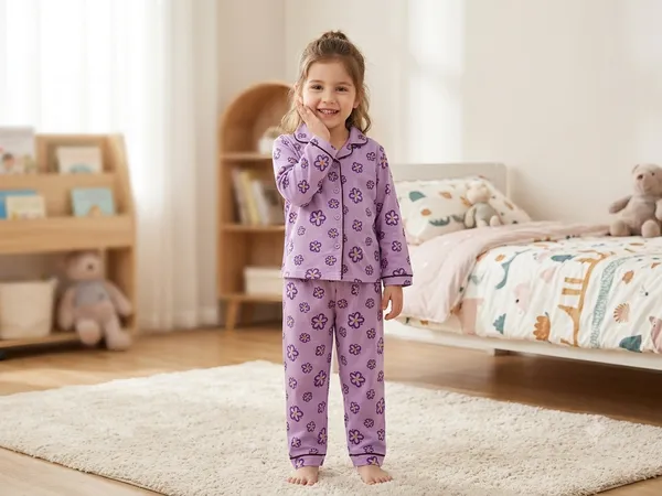 Snitz_Purple_Color_Floral_Printed_Girls_Cotton_Nightwear