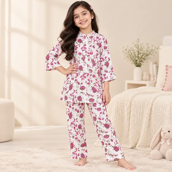 Snitz_Floral_Printed_Co-Ord_Set/2_Piece_Suit_For_Girls