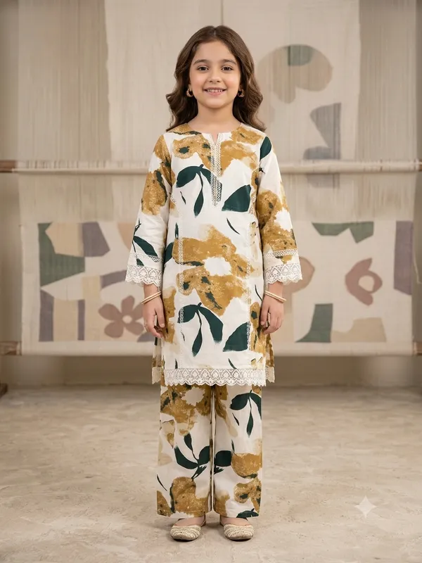 Snitz_Floral_Printed_Co-ord_Set/2_Piece_Suit_For_Girls