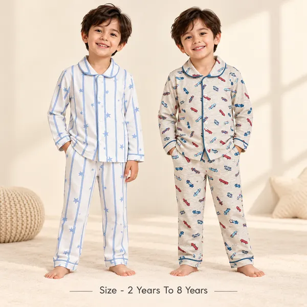 Snitz_(Pack_Of_2)_Printed_Nigtwear_For_Boys