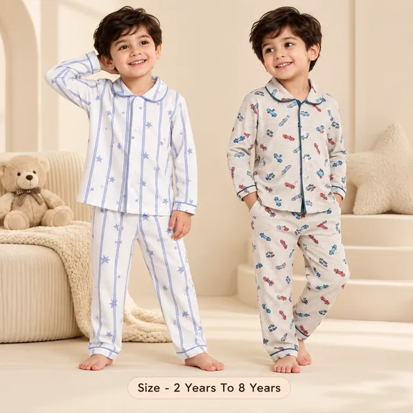 Snitz_(Pack_Of_2)_Printed_Nigtwear_For_Boys
