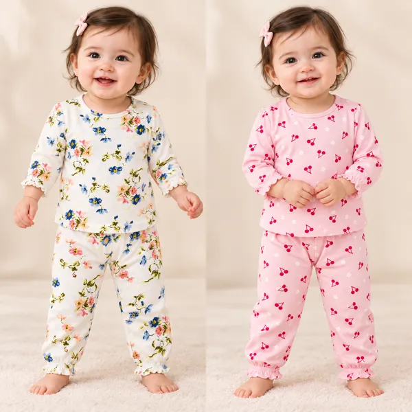 Snitz_(Pack_of_2)_Cotton_Nightsuit_For_Baby_Girls