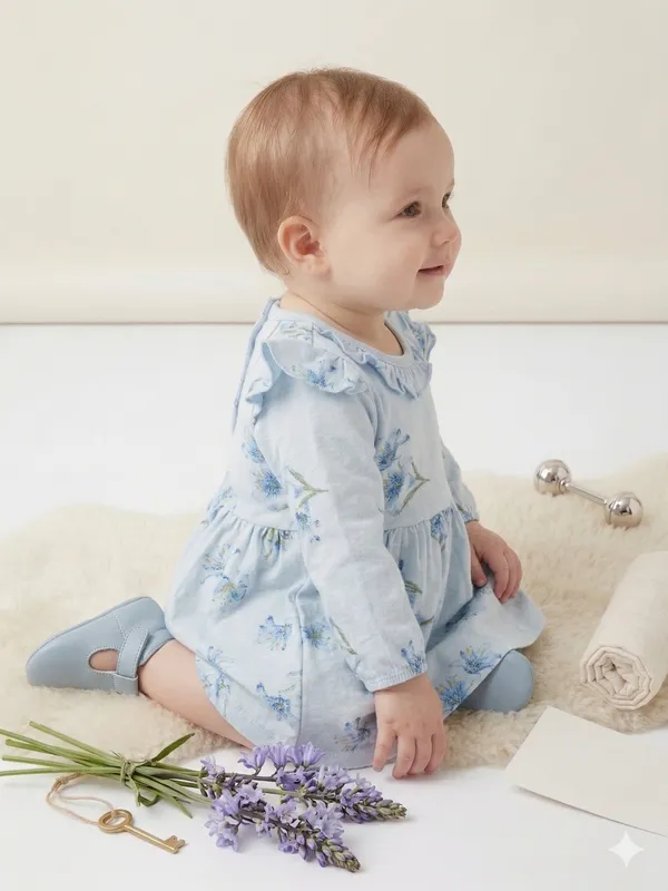 Snitz_Floral_Print_Baby_Girl_Cotton_Frock