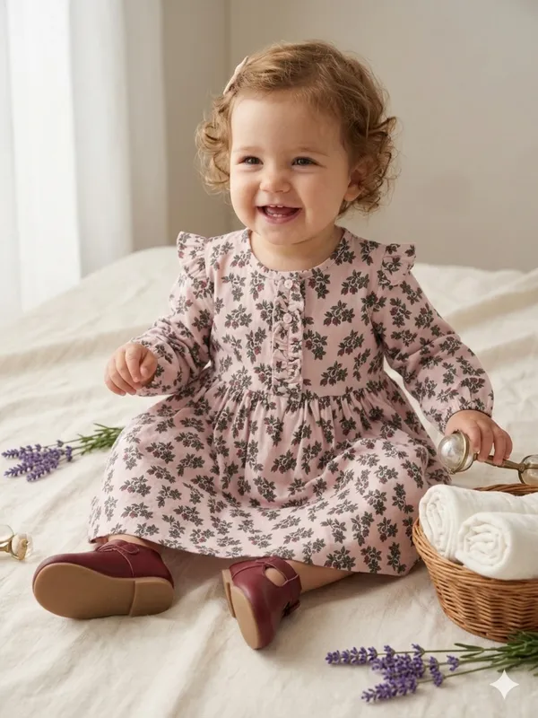 Snitz_Floral_Print_Baby_Girl_Cotton_Frock
