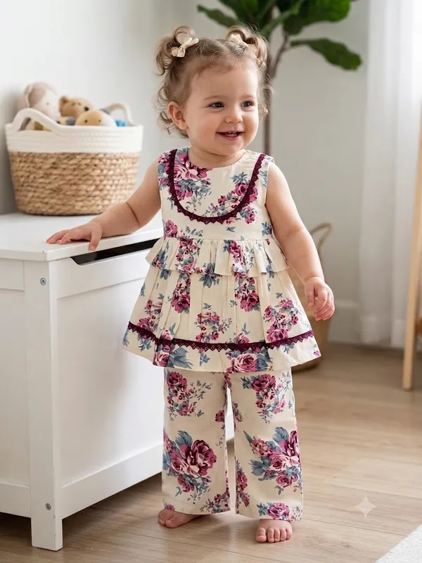 Snitz_floral_printed_co-ord_set/2_piece_suit_for_baby_girls