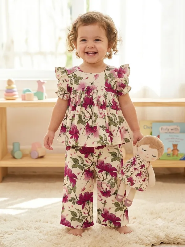 Snitz_floral_printed_co-ord_set/2_piece_suit_for_baby_girls
