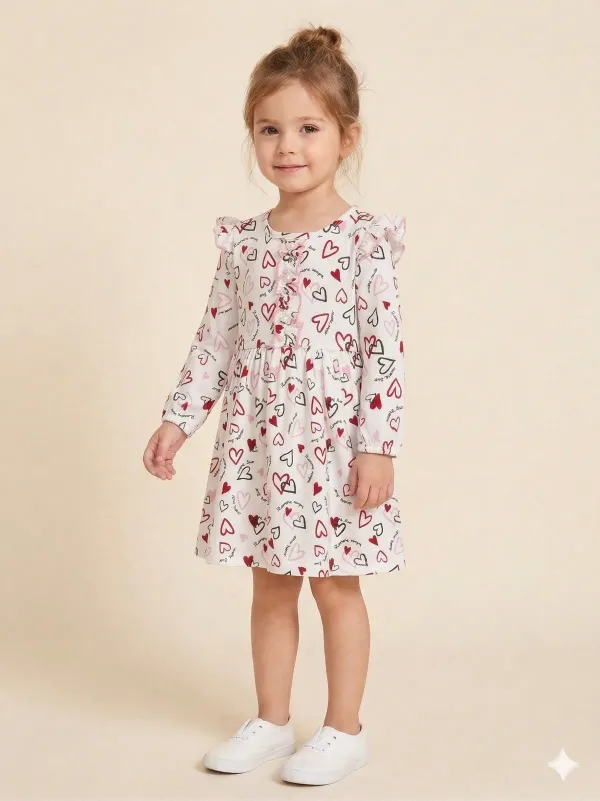 Set_Of_2_Snitz_multicolor_printed_girls_cotton_frock