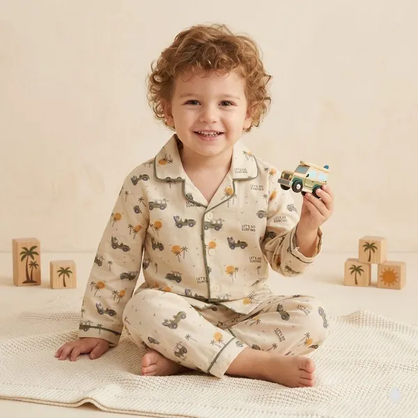 Snitz_Printed_Beige_Color_Boys_Nightwear_Set