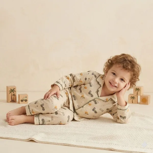 Snitz_Printed_Beige_Color_Boys_Nightwear_Set