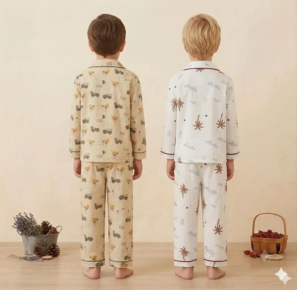 Set_Of_2_Snitz_printed_boys_cotton_nightwear