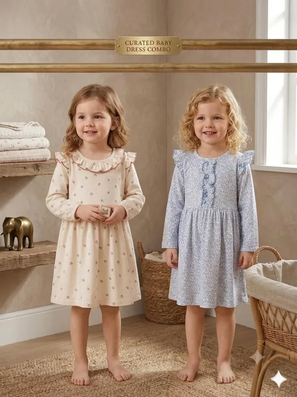 Set_Of_2_Snitz_printed_girls_cotton_frock