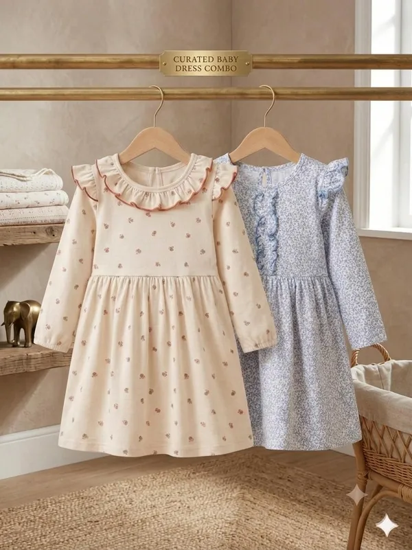Set_Of_2_Snitz_printed_girls_cotton_frock