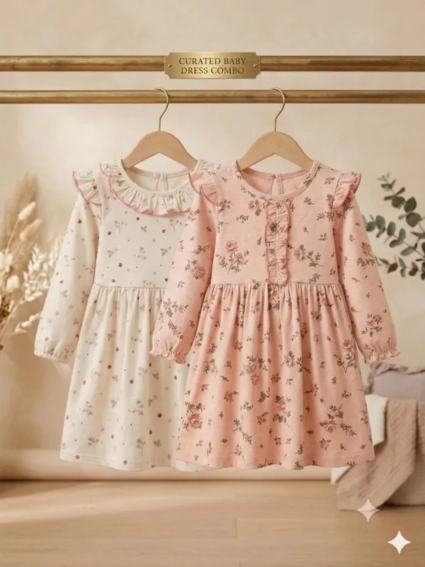 Set_Of_2_Snitz_printed_girls_cotton_frock