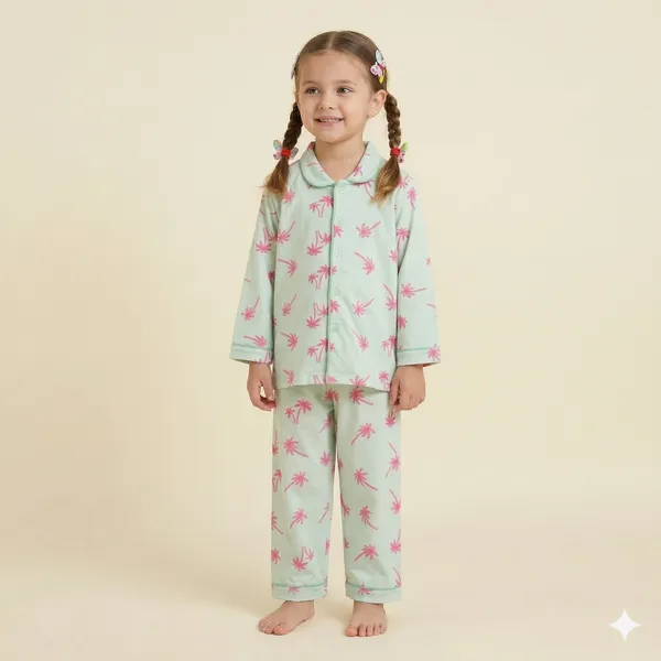 Set_Of_2_Snitz_printed_girls_cotton_nightwear