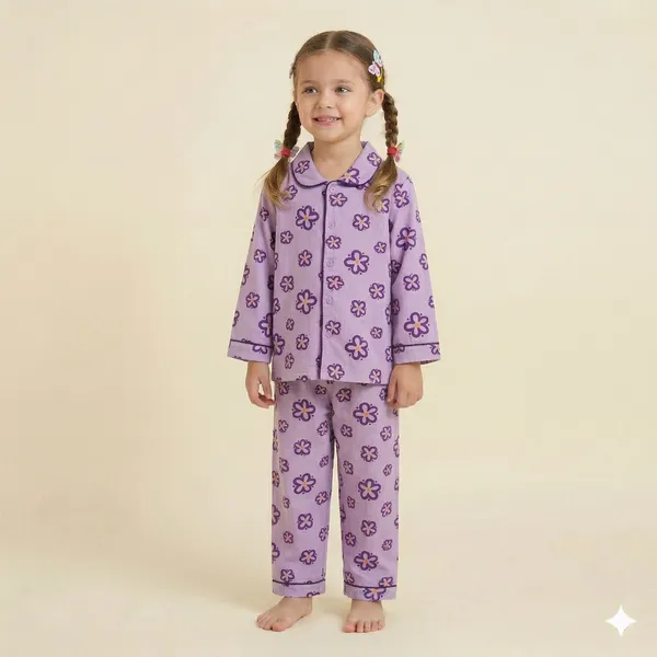 Set_Of_2_Snitz_printed_girls_cotton_nightwear