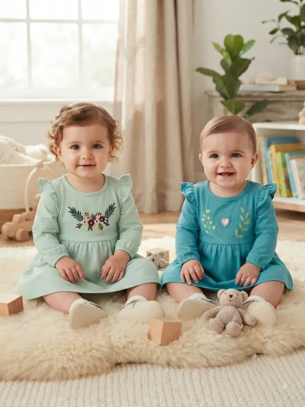 Snitz_Embroiderd_Baby_Girl_cotton_Frock_(Pack_of_2)