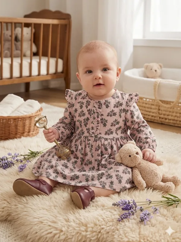 Snitz_Floral_Print_Baby_Girl_Cotton_Frock