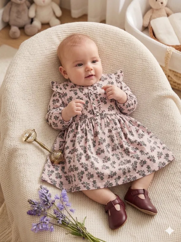 Snitz_Floral_Print_Baby_Girl_Cotton_Frock