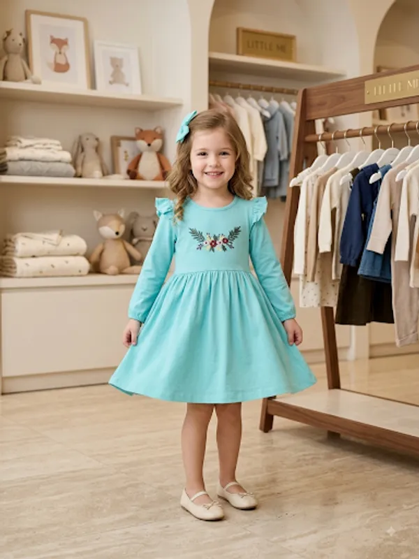 Snitz_Embroidery_Printed__Girls_Cotton_Frock_Combo_(Set_Of_2)