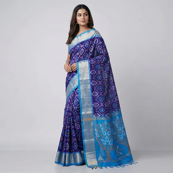 Blue_Pochampally_Saree_For_Women