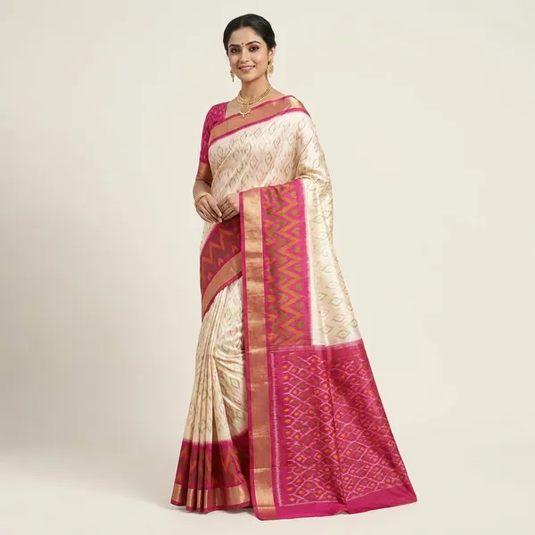 Traditional_Pochampalli_Ikkat_Designer_Print_Dolla_Silk_Saree