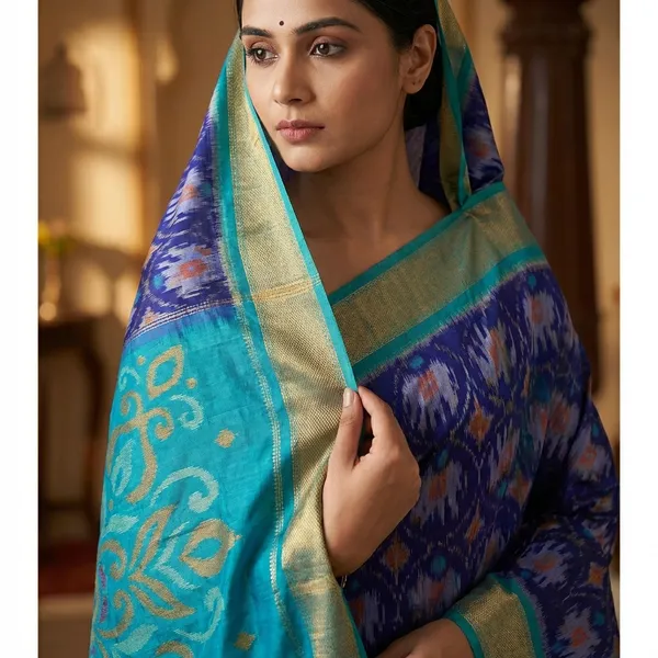 Blue_Pochampally_Saree_For_Women