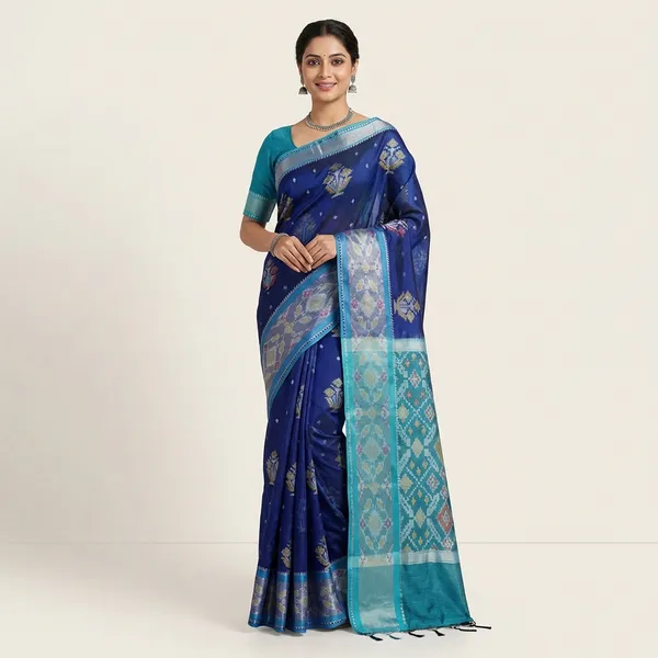 Blue_Pochampally_Saree_For_Women