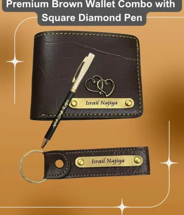 Dark_Brown_Pu_Leather_And_Metal_Premium_Wallet_Keychain_And_Pen_Combo_For_Men