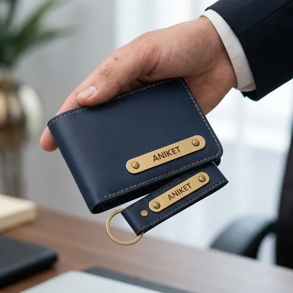 Blue_Pu_Leather_And_Metal_Premium_Wallet_And_Keychain_Combo_For_Men