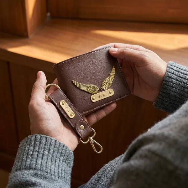 Brown_Pu_Leather_And_Metal_Premium_Wallet_And_Keychain_Combo_For_Men