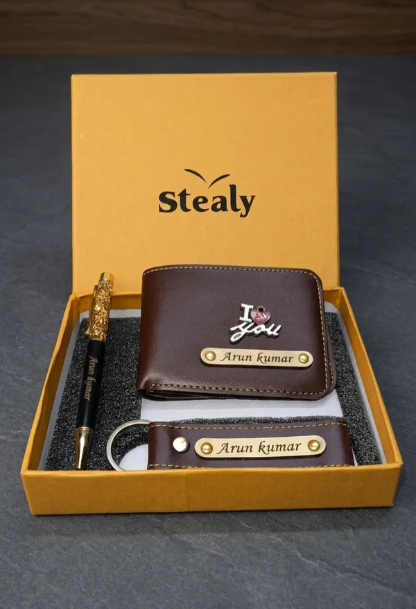 Stealy_Personalized_Leather_Wallet_Keychain_Pen_Gift_Set_for_Men_|_Custom_Name_Engraved_Premium_Gift_Combo_–