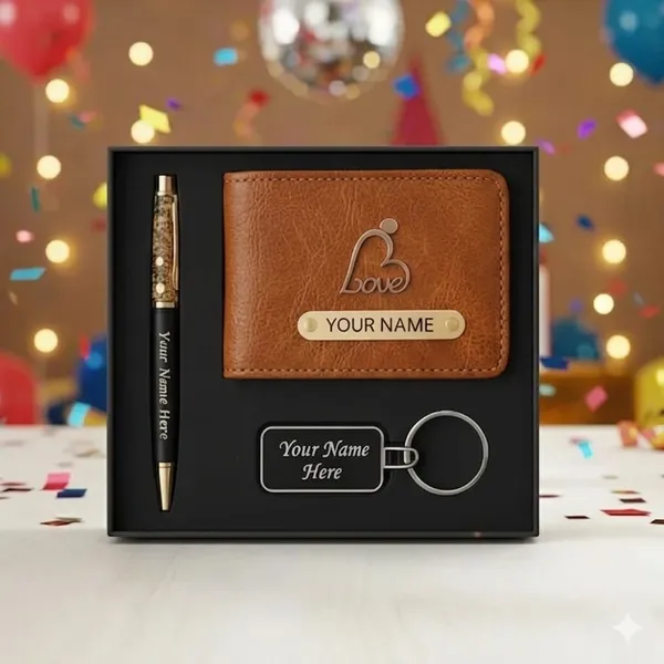 Customised_wallet_keychain_pen_combo_set_for_men
