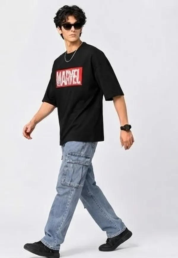 Men's_Black_Oversized_Graphic_T-Shirt_|_Red_&_White_Superhero_Print_|_Half_Sleeve_Drop_Shoulder_Streetwear_Tee