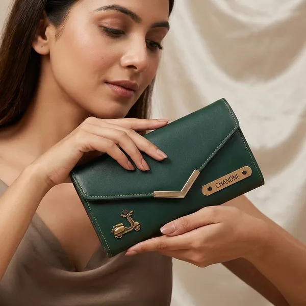 Olive_Green_Pu_Leather_Premium_Clutch_And_Wallet_Combo_For_Unisex