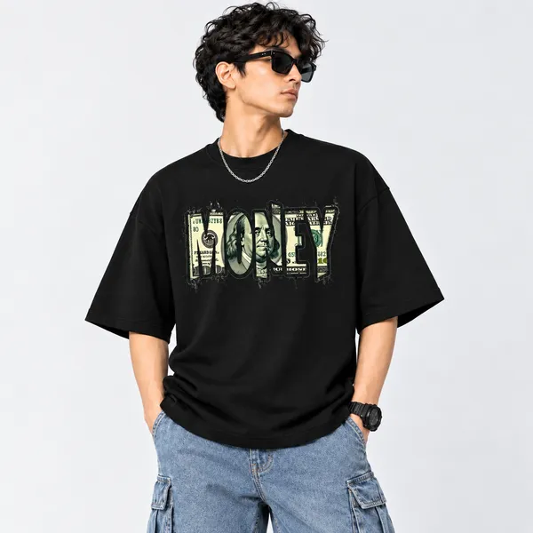 Stealy_Men's_Black_Oversized_Graphic_T-Shirt_|_Money_Print_Streetwear_Half_Sleeve_T-Shirt_|_Drop_Shoulder_Loose_Fit_|_Trendy_Urban_Fashion
