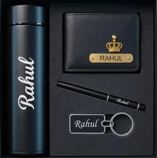 Stealy_Personalized_Gift_Hamper_for_Men_-_Custom_Engraved_Wallet,_Metal_Pen,_Water_Bottle_&_Keychain_Set_|_Premium_4-in-1_Combo_for_Birthday,_Anniversary_&_Corporate_Gifting_80%_off