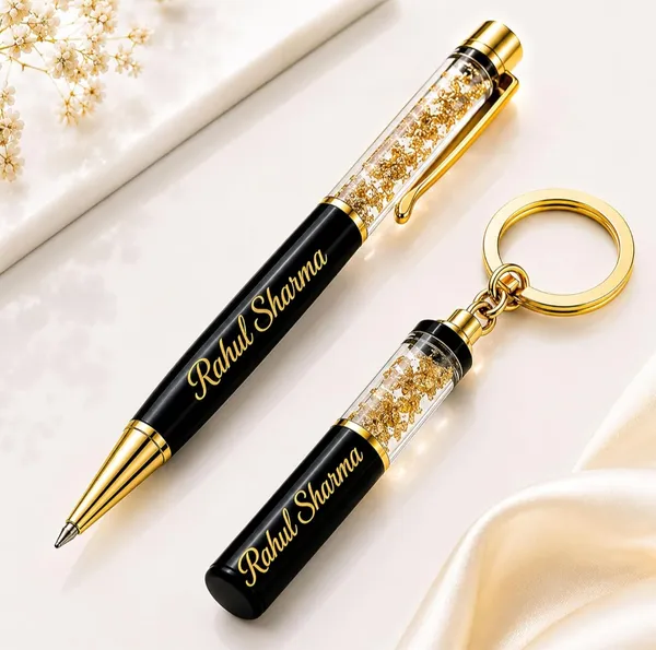 Personalized_Name_Engraved_Pen_&_Keychain_Combo_|_Premium_Metal_Pen_with_Gold_Glitter_Tube_|_Custom_Gift_for_Men_&_Women