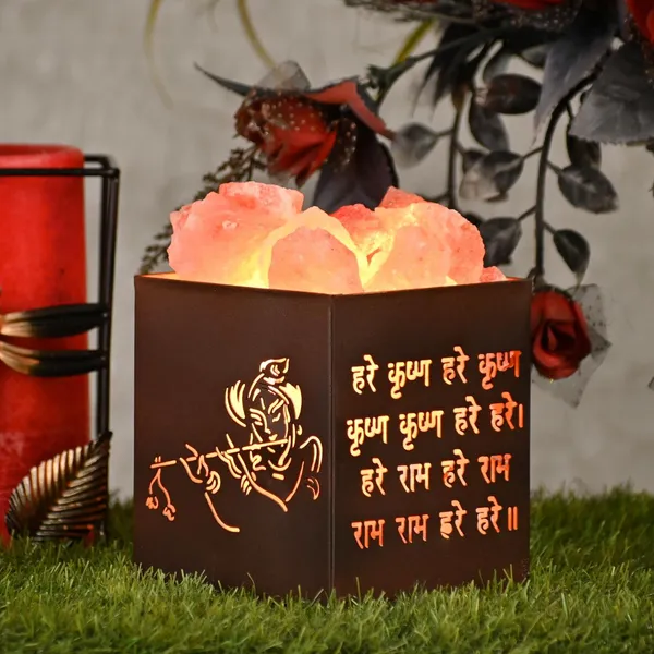 Zenn_Aura_Hare_Krishna_Himalayan_Rock_Salt_Wooden_Basket_Lamp_|_Faith_&_Joy_(Metal_4"_x_4.5")