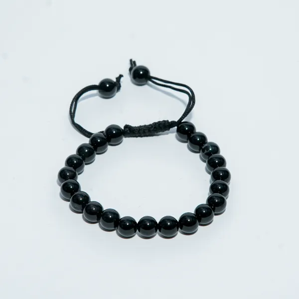 Zenn_Aura_Black_Tourmaline_Bracelet_|_Strong_Protection_&_Grounding_(Single_Layer_Adjustable_(8_MM))