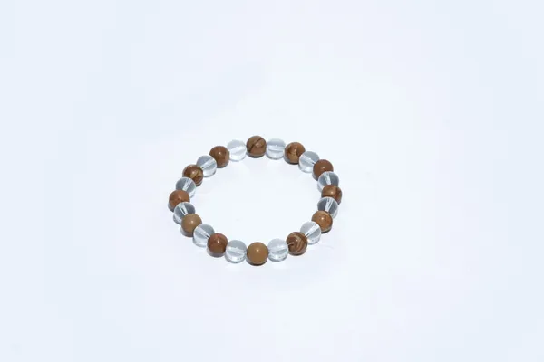 Zenn_Aura_Wood_And_Clear_Quartz_Barcelet_|_Natural_Balance_&_Clarity_(8_MM)