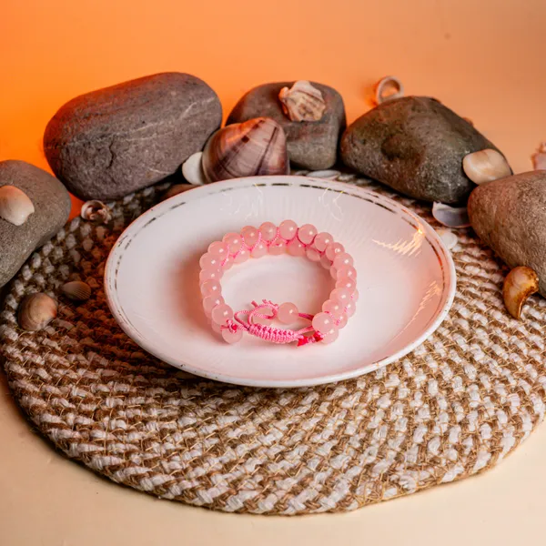 Zenn_Aura_Rose_Quartz_Bracelet_|_Unconditional_Love_(Double_Layer_Adjustable_(8_MM))
