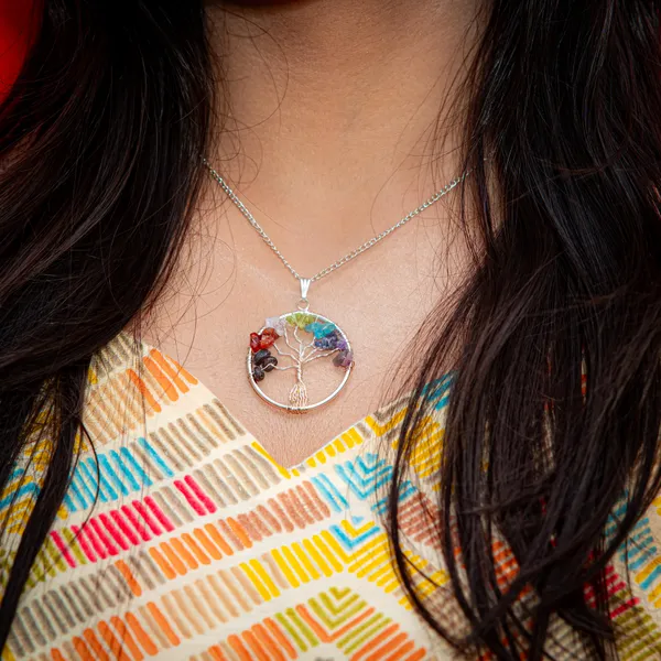 Zenn_Aura_7_Chakra_Tree_of_Life_Round_Pendant_|_Balanced_Energy_Wearable
